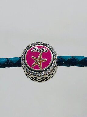 ✨✨Pandora Aruba Turtle Flowers Dangle Charm